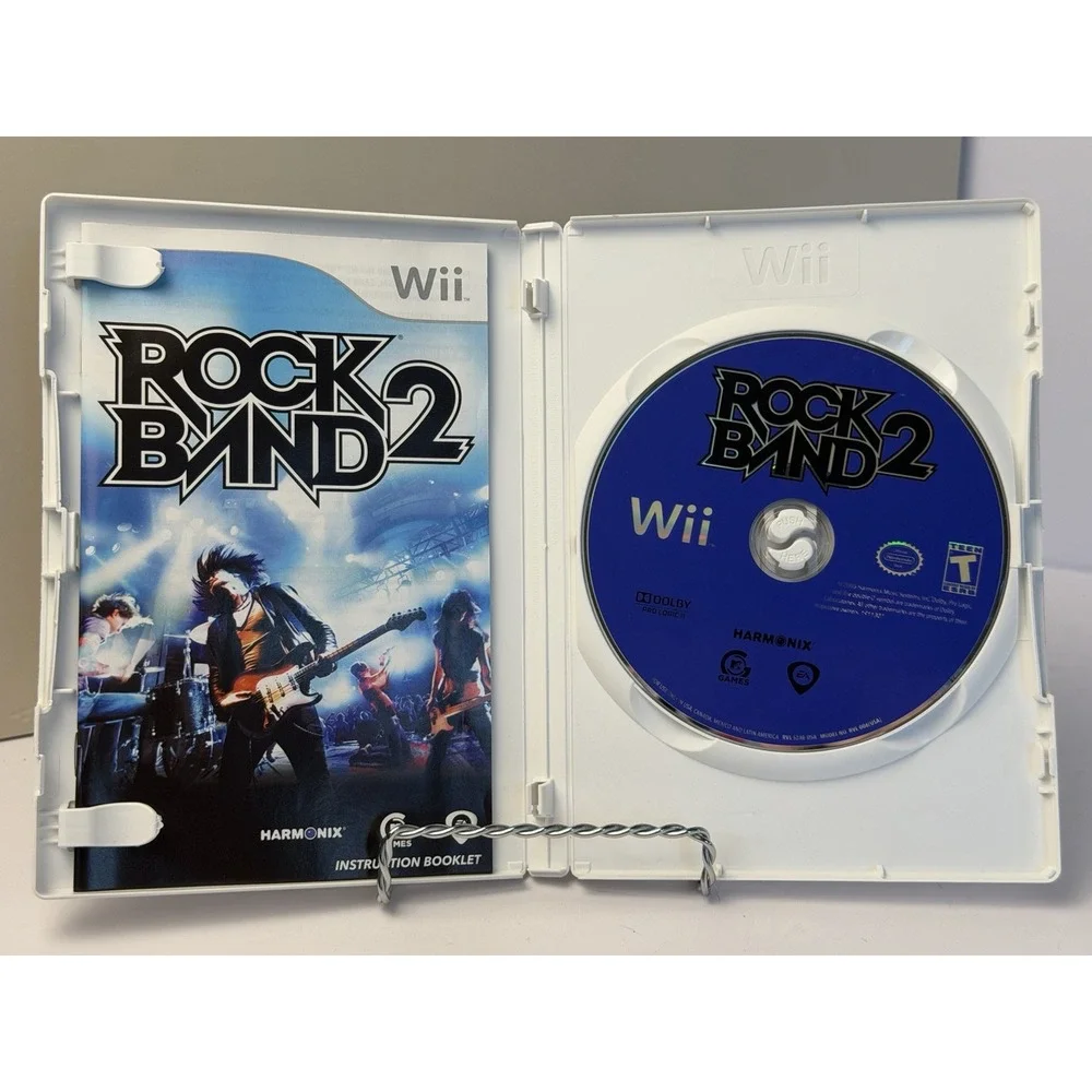 Rock Band 2 (Nintendo Wii, 2008) With Manual